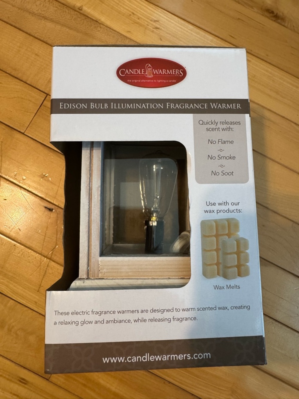 Weathered Wood Edison Bulb Fragrance Warmer - White - Picture 2 of 6